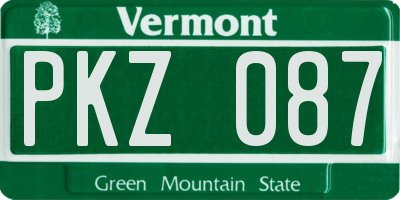 VT license plate PKZ087