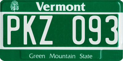 VT license plate PKZ093