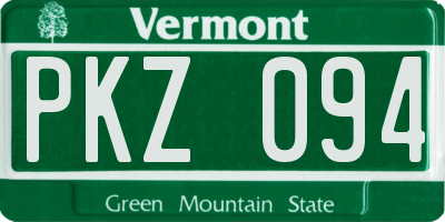 VT license plate PKZ094