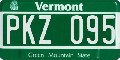 VT license plate PKZ095