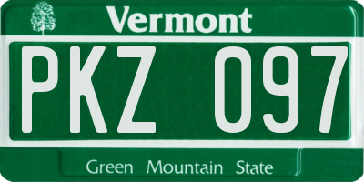 VT license plate PKZ097