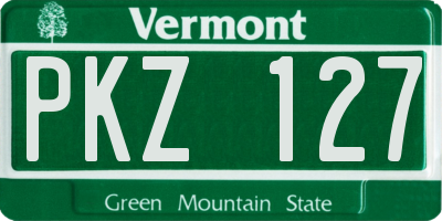 VT license plate PKZ127