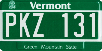 VT license plate PKZ131