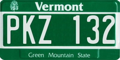 VT license plate PKZ132