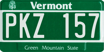 VT license plate PKZ157