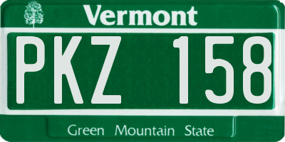 VT license plate PKZ158