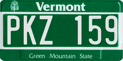 VT license plate PKZ159