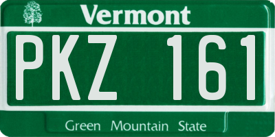 VT license plate PKZ161