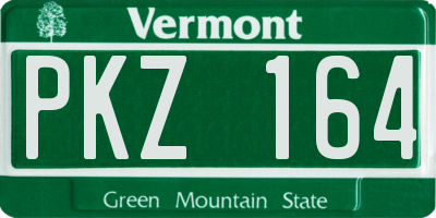 VT license plate PKZ164