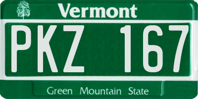 VT license plate PKZ167