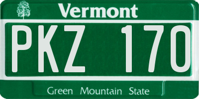 VT license plate PKZ170