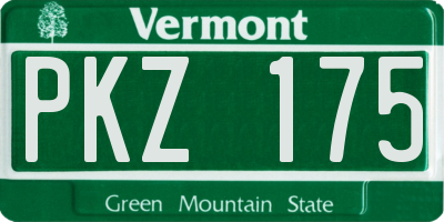 VT license plate PKZ175
