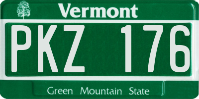 VT license plate PKZ176