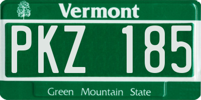 VT license plate PKZ185