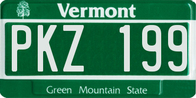 VT license plate PKZ199