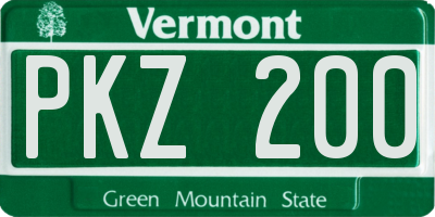 VT license plate PKZ200