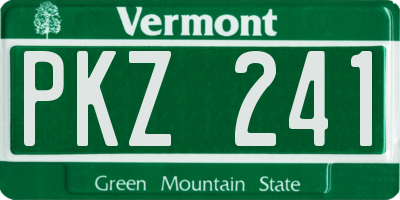 VT license plate PKZ241