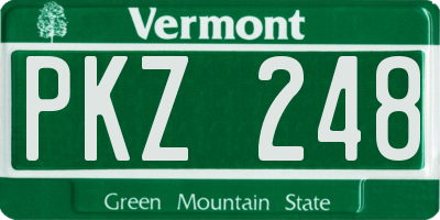 VT license plate PKZ248