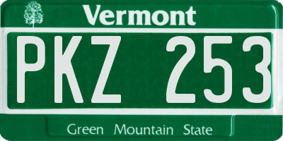 VT license plate PKZ253