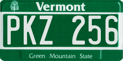 VT license plate PKZ256