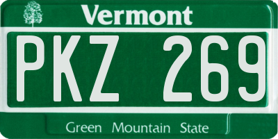 VT license plate PKZ269