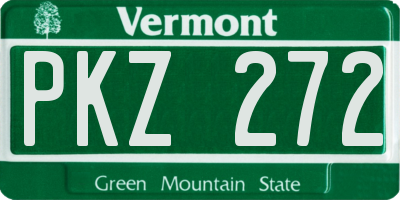 VT license plate PKZ272