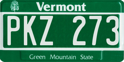 VT license plate PKZ273