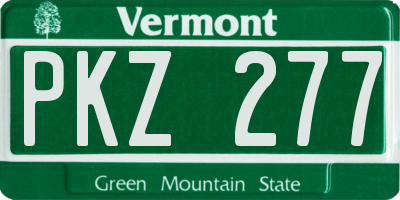 VT license plate PKZ277