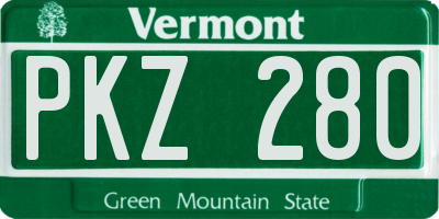 VT license plate PKZ280