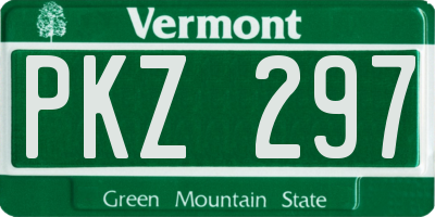 VT license plate PKZ297