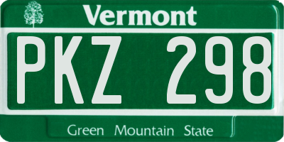 VT license plate PKZ298