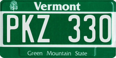 VT license plate PKZ330