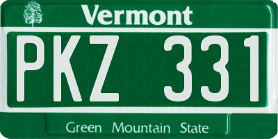 VT license plate PKZ331