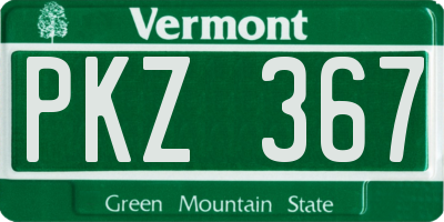 VT license plate PKZ367