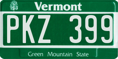 VT license plate PKZ399