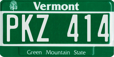 VT license plate PKZ414