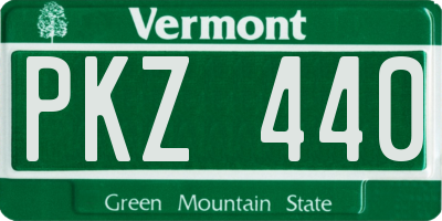 VT license plate PKZ440