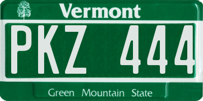 VT license plate PKZ444