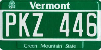 VT license plate PKZ446