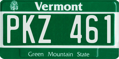 VT license plate PKZ461