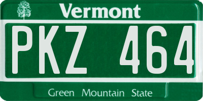 VT license plate PKZ464
