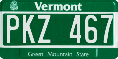 VT license plate PKZ467