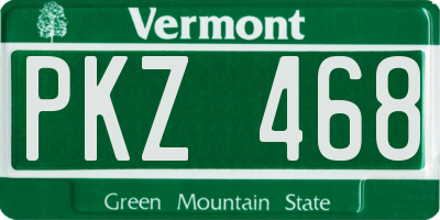 VT license plate PKZ468