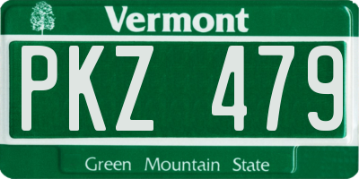 VT license plate PKZ479
