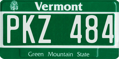 VT license plate PKZ484