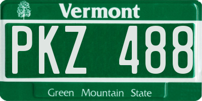 VT license plate PKZ488