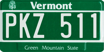 VT license plate PKZ511