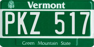 VT license plate PKZ517