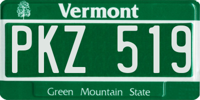 VT license plate PKZ519