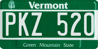 VT license plate PKZ520